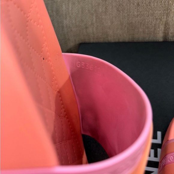 Saks Fifth Avenue Pink and Orange Women's Sandals - Picture 7 of 9